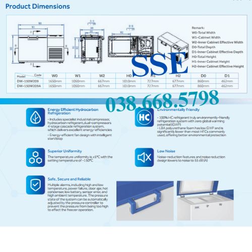 04 Haier Biomedical tu dong am sau Dw-150W209 04 Haier Biomedical tu dong am sau Dw 150W209